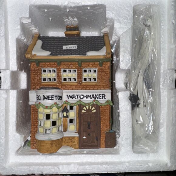 Vintage 1988 The Heritage Village Collection Dept 56 "Geo Weeton Watchmaker" . - Picture 5 of 10